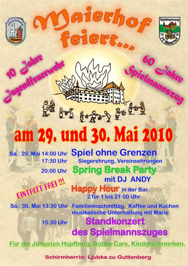 Flyer Maierhof feiert